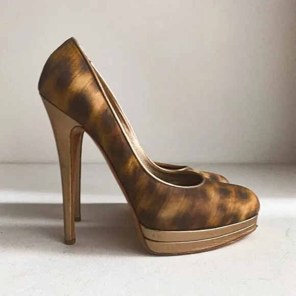 Casadei Animal Print Cheetah Super High Sexy Stiletto Heels 9B