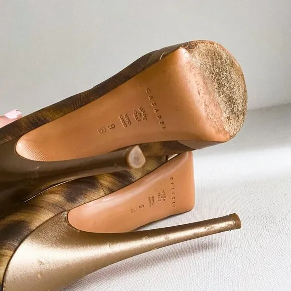 Casadei Animal Print Cheetah Super High Sexy Stiletto Heels 9B