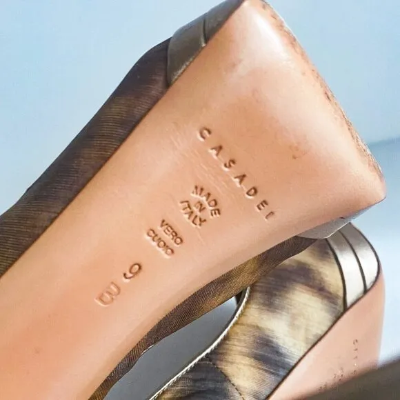 Casadei Animal Print Cheetah Super High Sexy Stiletto Heels 9B