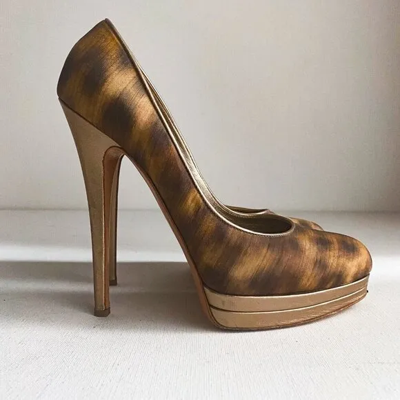 Casadei Animal Print Cheetah Super High Sexy Stiletto Heels 9B
