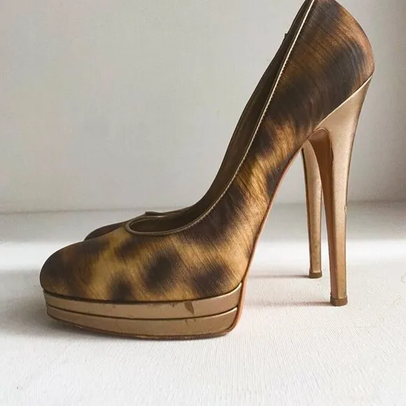 Casadei Animal Print Cheetah Super High Sexy Stiletto Heels 9B