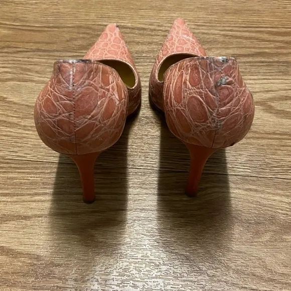 CASADEI Crocodile Pointed-Toe Pumps