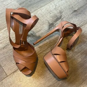 Casadei platform sandals size 9. Tan. Women’s Shoes. Heels. Open Toe. Summer