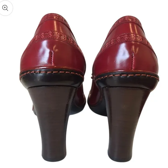 Celine Women's Red Leather Tassel Loafers size 6.5