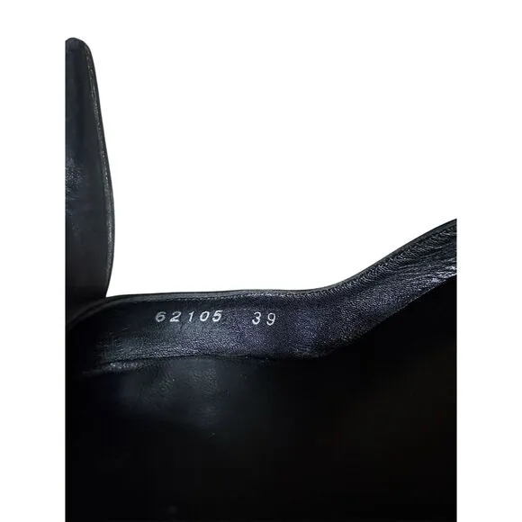 Cesare Paciotti Women's Black Leather Slingback Pumps Size 9