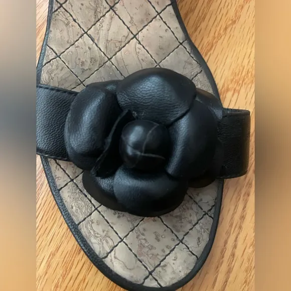 CHANEL Sandals with Wedge Cork Heel