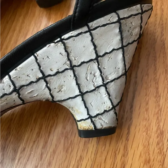 CHANEL Sandals with Wedge Cork Heel