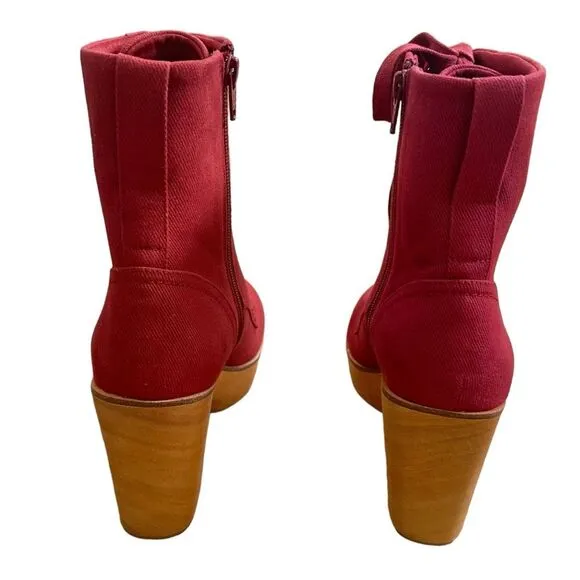 Charlotte Stone Women's Echo Platform Clog Boots - Red, Size 8