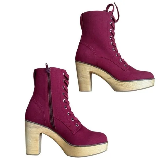 Charlotte Stone Women's Echo Platform Clog Boots - Red, Size 8