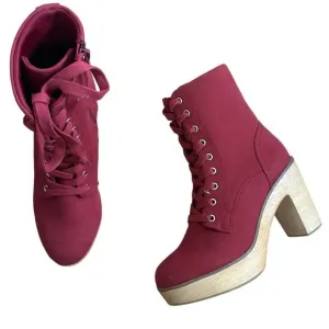 Charlotte Stone Women's Echo Platform Clog Boots - Red, Size 8