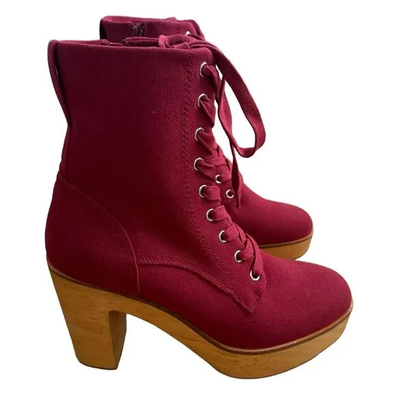 Charlotte Stone Women's Echo Platform Clog Boots - Red, Size 8
