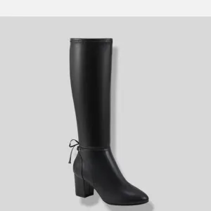 Charter Club Black Heeled Boots with Block Heel