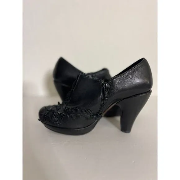 Chie Mihara 35.5 / 6 Leather Pumps Heels Victorian Black Shoes Goth Witchy