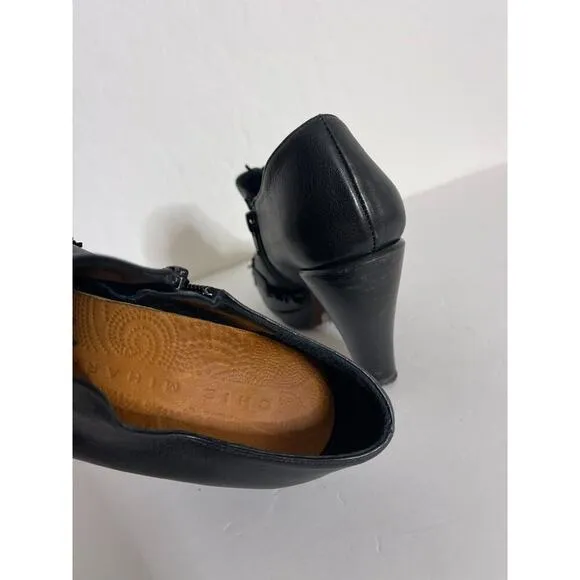 Chie Mihara 35.5 / 6 Leather Pumps Heels Victorian Black Shoes Goth Witchy
