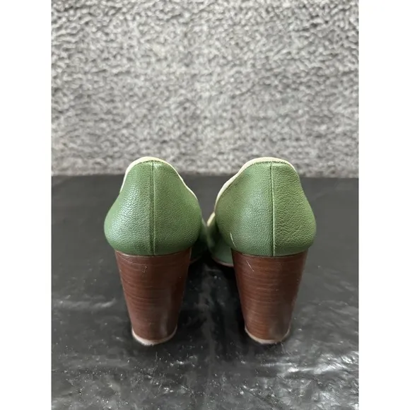 CHIE MIHARA SHOES Green Peep Toe Pumps Size 38.5