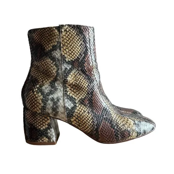 Chinese Laundry Davinna Snakeskin Booties Size 8