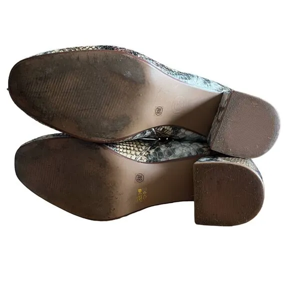 Chinese Laundry Davinna Snakeskin Booties Size 8