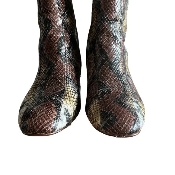Chinese Laundry Davinna Snakeskin Booties Size 8