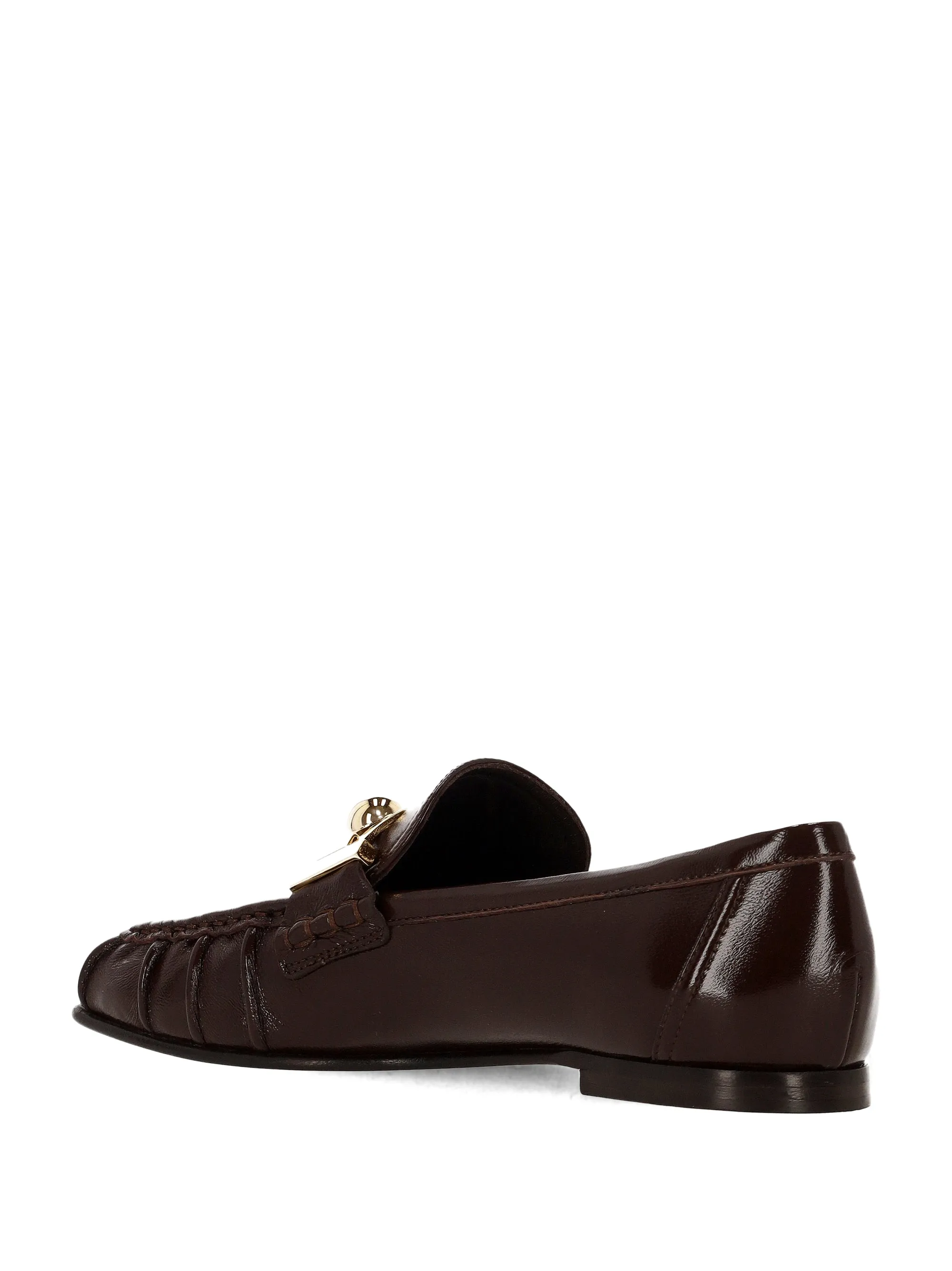 Chloè Miles Brown Calfskin Loafers
