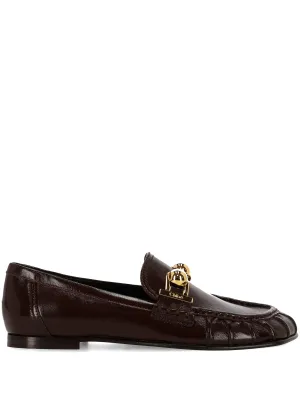Chloè Miles Brown Calfskin Loafers