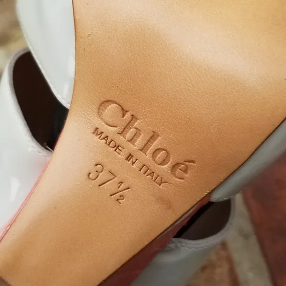 Chloe cut-out heels wedge booties Size 37.5 / 7