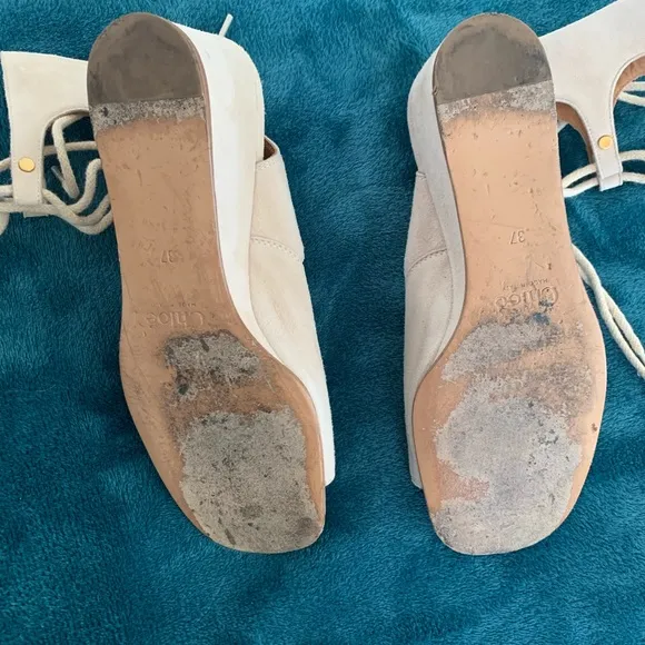 Chloe Foster beige/tan Gladiator Sandals