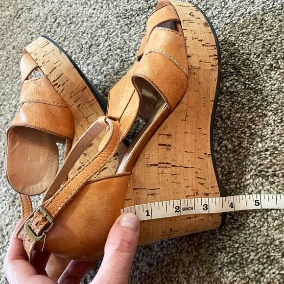 Chloe Leather Cork Wedge Size 40.5 /USA 10.5