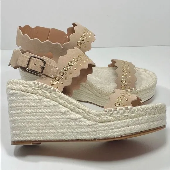 Chloe suede Espadrille Platform Wedge Sandals