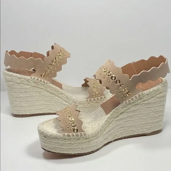 Chloe suede Espadrille Platform Wedge Sandals