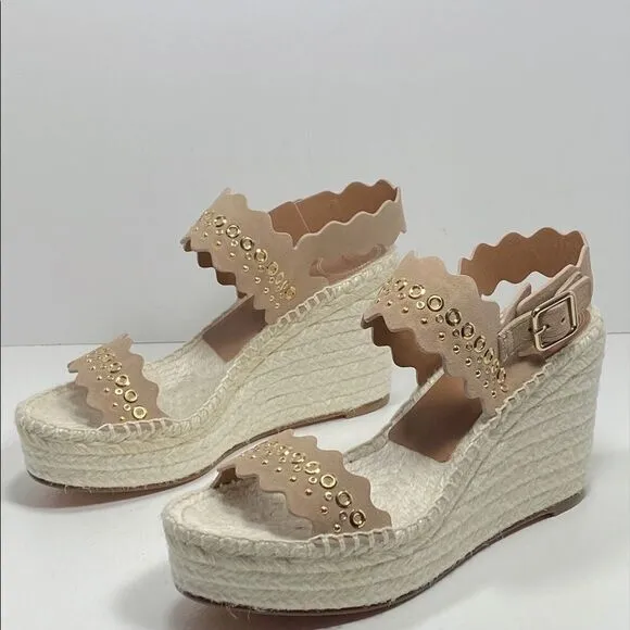 Chloe suede Espadrille Platform Wedge Sandals