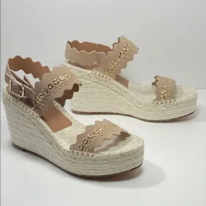 Chloe suede Espadrille Platform Wedge Sandals