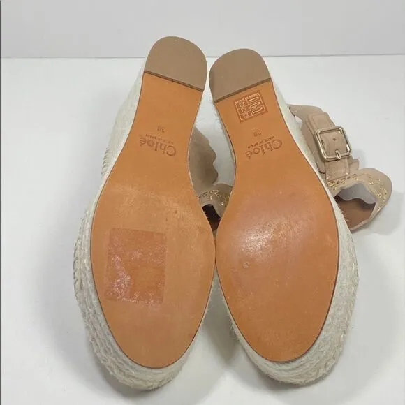 Chloe suede Espadrille Platform Wedge Sandals
