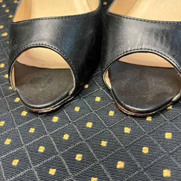 Christian Louboutin Black Peep Toe Pumps