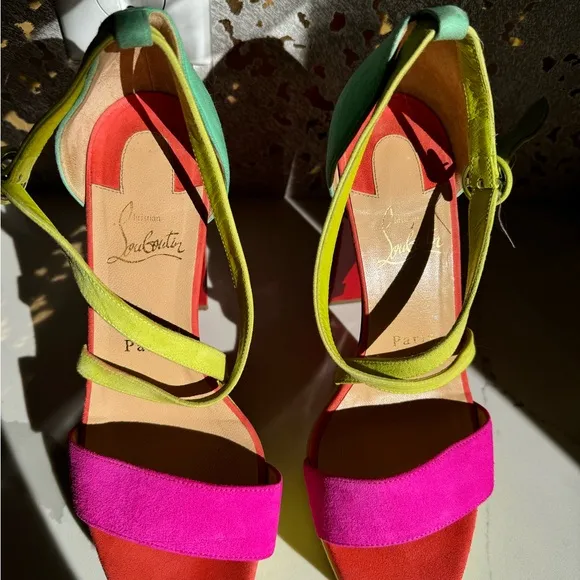 Christian Louboutin colorful &amp; fun platform heels!