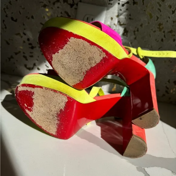 Christian Louboutin colorful &amp; fun platform heels!