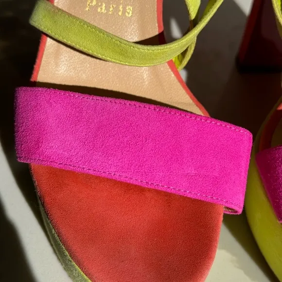 Christian Louboutin colorful &amp; fun platform heels!