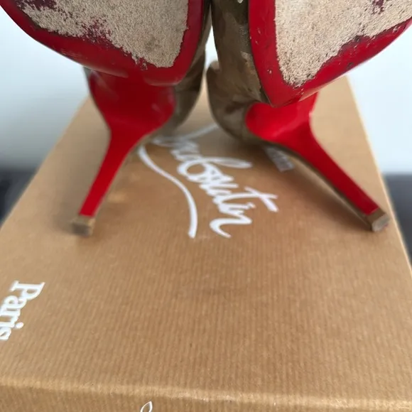 Christian Louboutin Pigalle 100 Camouflage Laminato Shoes Heels Size 37 Green