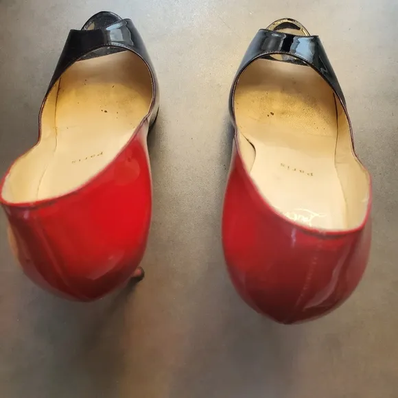 Christian Louboutin Very Prive Red Black DEGRADE Size 40 (US 8.5-9) Pumps Shoes