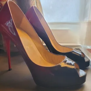 Christian Louboutin Very Prive Red Black DEGRADE Size 40 (US 8.5-9) Pumps Shoes