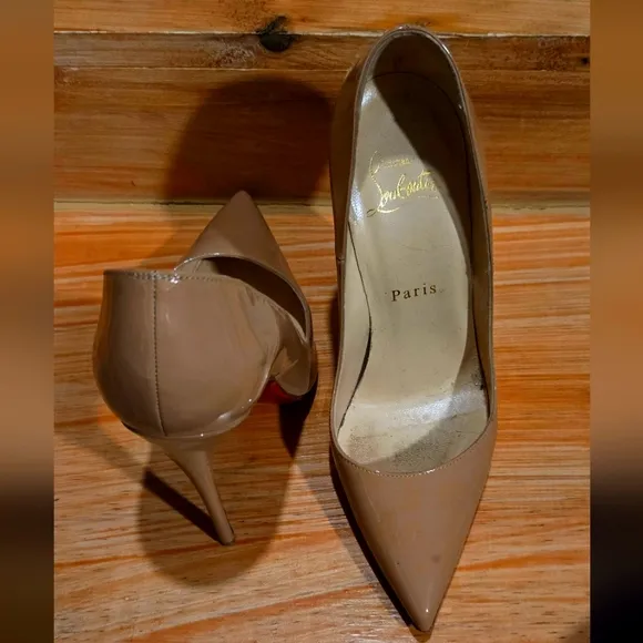 Christian Louboutin Women's Tan Pumps So Kate 120
