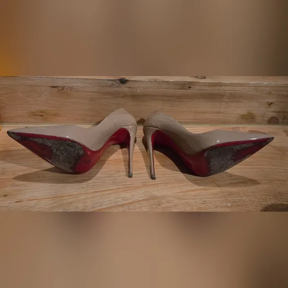 Christian Louboutin Women's Tan Pumps So Kate 120