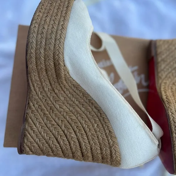 Christian Louboutin Women's White Wedge Shoes