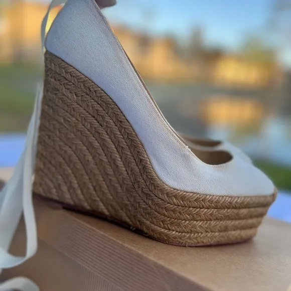 Christian Louboutin Women's White Wedge Shoes