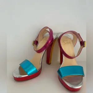 CHRISTIAN LOUBOUTINMulticolor Specchio Calfskin Leather Echasse