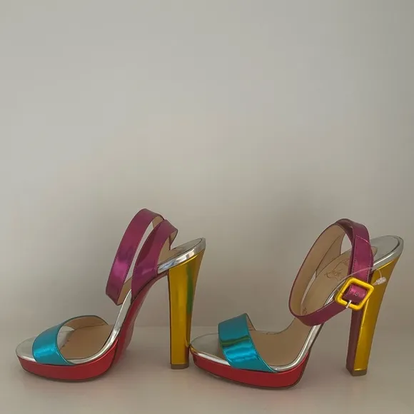 CHRISTIAN LOUBOUTINMulticolor Specchio Calfskin Leather Echasse