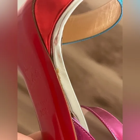 CHRISTIAN LOUBOUTINMulticolor Specchio Calfskin Leather Echasse