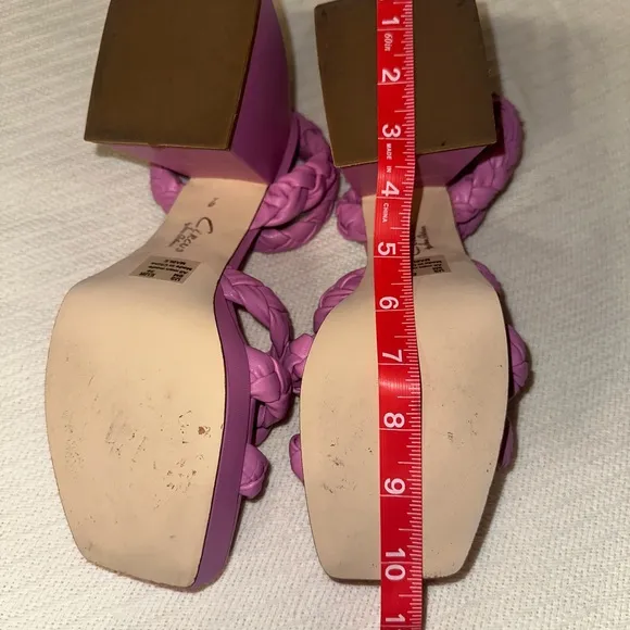Circus Ny by Sam Edelman Braided Pink Block Heel Sandals