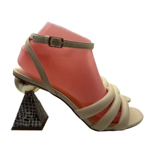 Circus NY Sam Edelman Sandals Womens 8 M Bobbie Ivory Snake Print‎ Pyramid Heel