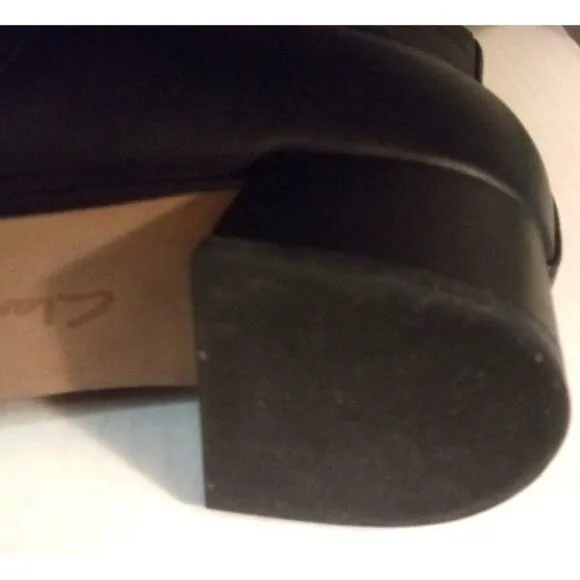 Clarks Boots Marilyn Beth Leather Booties Size 8.5 Black