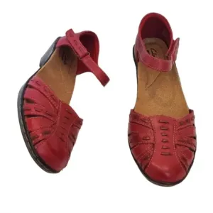 Clarks Collection burgundy d'orsay wedge shoes Size 6.5 M